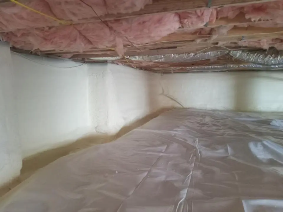 Crawl space encapsulation with closed-cell spray foam for Spray Foam Roofing in Menlo Park